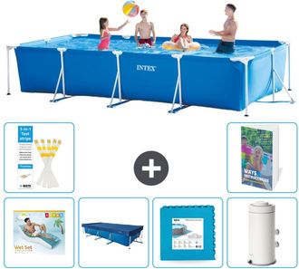 Intex Piscina Con Estructura Rectangular - 450x220x84 Cm - 7-piezas S137