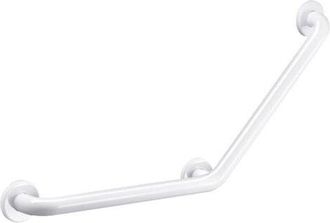 OEM Barra De Apoyo Angular De 135&deg; - Acero Inoxidable 304 Con Revestimiento Epoxi Blanco - 450 X 450 Mm - Carga M&aacute;xima 200 Kg - 3 Puntos De Fijaci&oacute;n Ocult