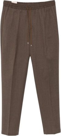 BRIGLIA 1949 Wimbledon S Broeken - Heren - Nette broeken - Bruin - L - Wol - Broeken