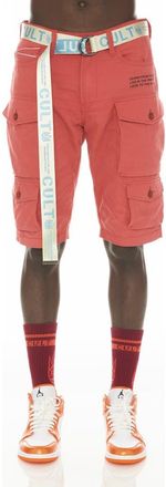 Cult of Individuality Rocker Belted Slim Fit Cargo Shorts in Coral at Nordstrom Rack, Size 30