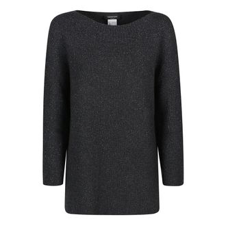 Fabiana Filippi Cozy Knit Pullover Sweater - Dames - Ronde hals truien - Zwart - M - Truien & Vesten