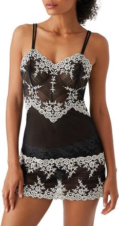 Wacoal Embrace Lace Chemise in Black at Nordstrom, Size Xx-Large