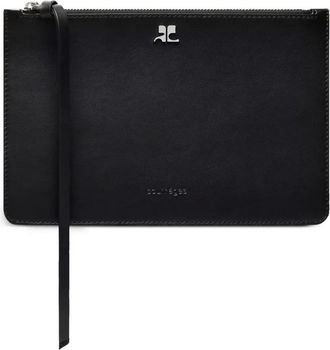 Courr&egrave;ges Pouch AC in pelle - Nero