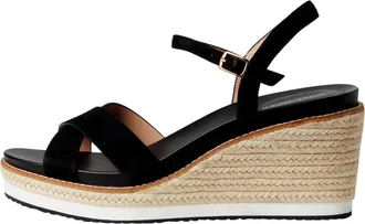 Cole Haan Cloudfeel Silvee Espadrille Wedges 75mm Black W32560 Womens