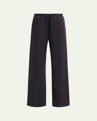 Vince Mid-Rise Pull-On Cotton Pants
