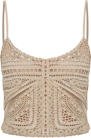 Ulla Johnson Tule Top - Dames - Tops zonder mouwen - Beige - XS - Tule - Tops
