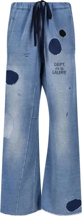 Gallery Dept. Relaxed Wide-Leg Trousers With Distressed Detailing And Patchwork Accents