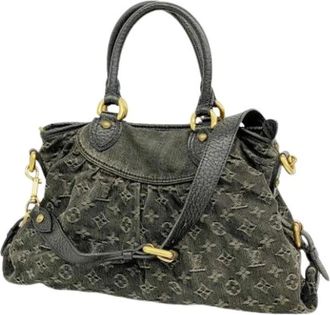Louis Vuitton Pre-owned Handbags, female, Black, Size: ONE SIZE Pre-owned Vintage Denim Handbag