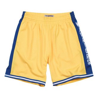 Mitchell & Ness x NBA Golden State Warriors Home 1974-75 Swingman Shorts Yellow Blue SMSHGS18229-GSWYELL74