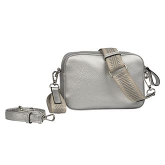 Gabor Handtasche GABOR Silena, Damen, Gr. B/H/T: 22cm x 15cm x 7cm, silber, Polyurethan, clean, gepflegt, gepr&auml;gtes Muster, unifarben, Taschen Handtasche, h