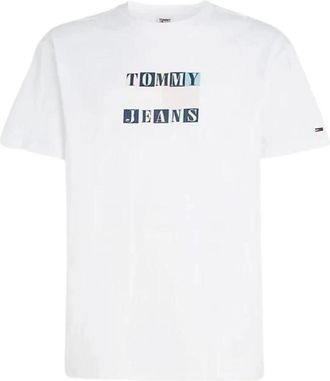 Tommy Jeans Pastel Grafische Katoenen T-shirt Classic Fit - Heren - T-shirts - Wit - XS - Katoen - Tops