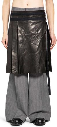 Ann Demeulemeester Mane Kilt in Vintage Lux Grained Leather