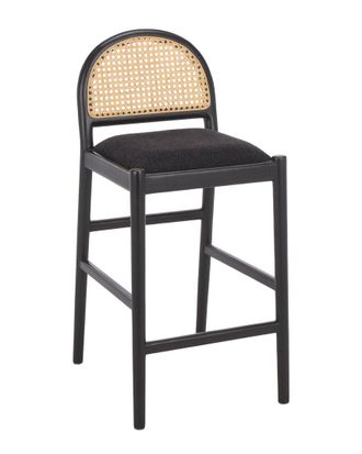 Safavieh Couture Laylie Rattan & Leather Counter Stool