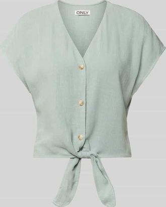 Only Regular Fit Blusentop aus Viskose-Leinen-Mix Modell SIESTA in Schilf, Gr&ouml;&szlig;e XL