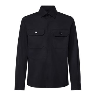 Ermenegildo Zegna Premium Cotton Overshirt - male - Zegna - Light Jackets - Blue - 2XL - Jackets