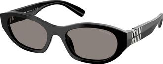 Miu Miu MU A03S Zonnebril - Dames - Zonnebrillen - Zwart - 53 MM - Accessoires