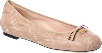 Valentino Bow Quilted Leather Flat