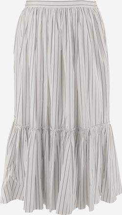 Jil Sander Womens Skirt Striped Cotton White