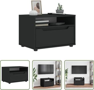 vidaXL vidaXL Armadio hi-fi - Mobile TV VISNES Nero 60x40x38 cm in Legno Multistrato