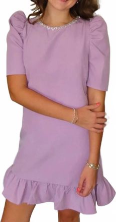 English Factory Penelope Rhinestone Dress In Purple