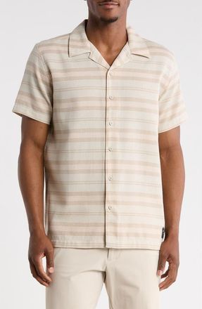 Hurley Textured Yarn Dye Stripe Shirt in Bone at Nordstrom Rack, Size X-Large