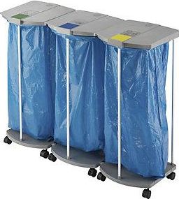 Hailo Soporte Para Bolsas De Basura Con 250 Bolsas De Basura Azules