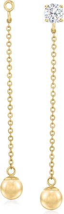 Ross-Simons 14kt Yellow Gold 6mm Ball Drop Earring Jackets