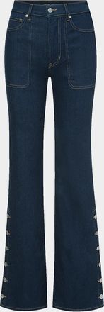 Veronica Beard Crosbie High-Rise Wide-Leg Jeans