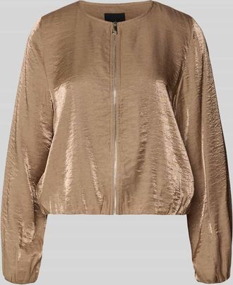 Zero Relaxed Fit Jacke aus Viskose-Mix in Camel, Gr&ouml;&szlig;e 34