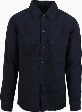 HUGO BOSS Mens Boss Orange BOSS LOCKY SHIRT DARK BLUE - Navy - Size: 44