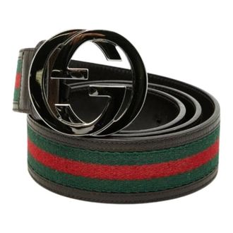 Gucci Pre-owned Canvas Belt - female - Gucci Vintage - Vintage Belts - Brown - ONE SIZE - Pre-owned