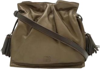 Loewe Pre-owned Flamenco 22 2way Shoulder Bag - Dames - Vintage Schoudertas - Bruin - ONE Size - Leer - Vintage