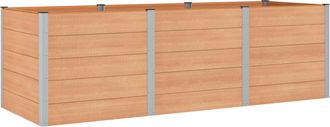 vidaXL Arriate Elevado Marr&oacute;n 300 X 100 X 91 Cm Wpc Y Aluminio Vidaxl