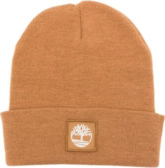 Timberland logo-patch beanie - women - Polyester/Acrylic - One Size - Yellow