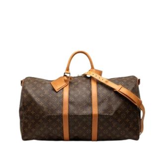 Louis Vuitton Pre-owned Weekend Bags, female, Brown, Size: ONE SIZE Pre-owned Keepall Bandouliere 55