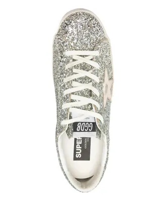 Golden Goose Glitter Star-Detail Sneaker - Silver