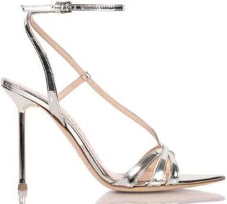 Ninalilou Sandalo - Dames - Sandalen met hakken - Grijs - 37 EU - Leer - Schoenen
