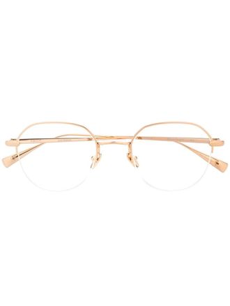Eque.M Water Drop round frame glasses - Gold