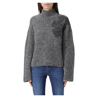 Liu Jo Stijlvolle Sweaters voor Vrouwen - Dames - Coltruien - Grijs - XS - Truien & Vesten