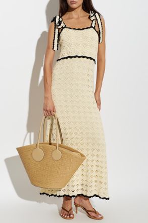 Zimmermann Crocheted Strappy Dress, Womens, Cream