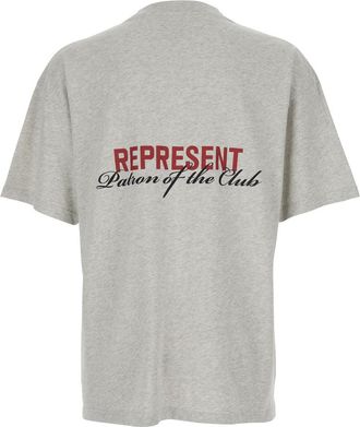 Represent Mens T-Shirt Patron Of The Club Grey Cotton T-Shirts And Polos