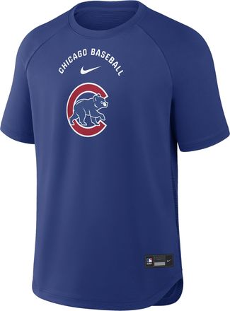 Nike Chicago Cubs Authentic Collection Batting Practice Pregame Nike Mens Dri-FIT MLB Top in Blue | 04HG11TUEJ-7DX