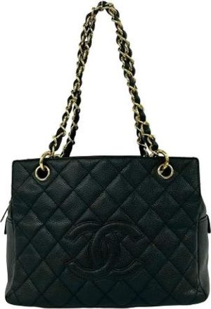 Chanel Pre-owned Vintage Schoudertas - Dames - Vintage Schoudertas - Zwart - ONE Size - Leer - Vintage