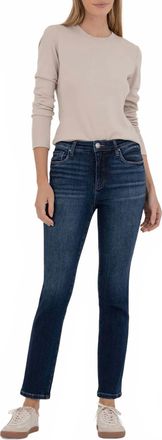 Kut from the Kloth Reese High Rise Fab Ab Ankle Straight Leg Jeans In Enchament