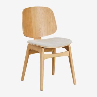 Sklum Sklum - Silla De Comedor En Madera Y Tapizada Canada