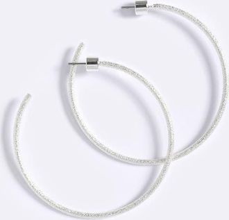 Emma Pills Extra Her Hoops in Silver at Nordstrom, Size Medium
