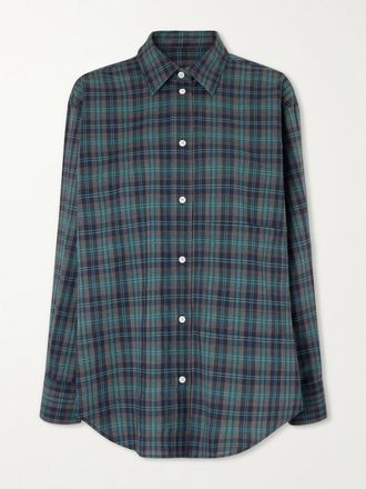 R&oacute;he Camicia In Misto Lana A Quadri - Verde
