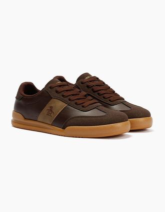 Original Penguin Mens Penguin Giovanni Mens Chocolate Trainers - Brown - Size: 10