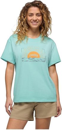 Prana Sun Chaser Journeyman Short Sleeve T-Shirts Womens Workout Sea Glass : LG (Womens 12-14), Cotton