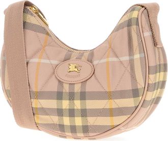 Burberry Womens Embroidered Fabric Crossbody Bag Teacupipcheck Borse A Tracolla